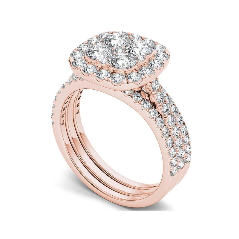 2 CT.T.W. Natural Diamond 14K Yellow Gold Bridal Set