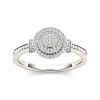 1/6 CT.T.W. Natural Diamond 10K White Gold Engagement Ring