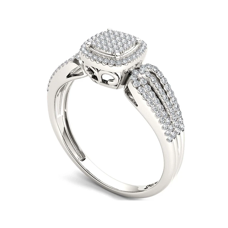 1/3 CT.T.W. Natural Diamond 10K Gold Engagement Ring