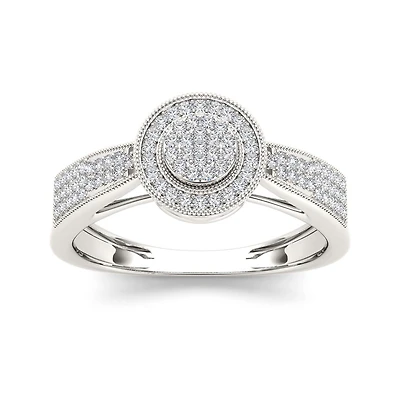 1/4 CT.T.W. Natural Diamond 10K White Gold Engagement Ring