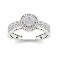1/4 CT.T.W. Natural Diamond 10K White Gold Engagement Ring
