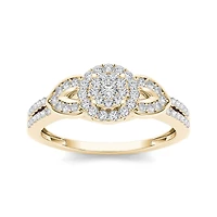 3/8 CT.T.W. Natural Diamond 10K Yellow Gold Engagement Ring
