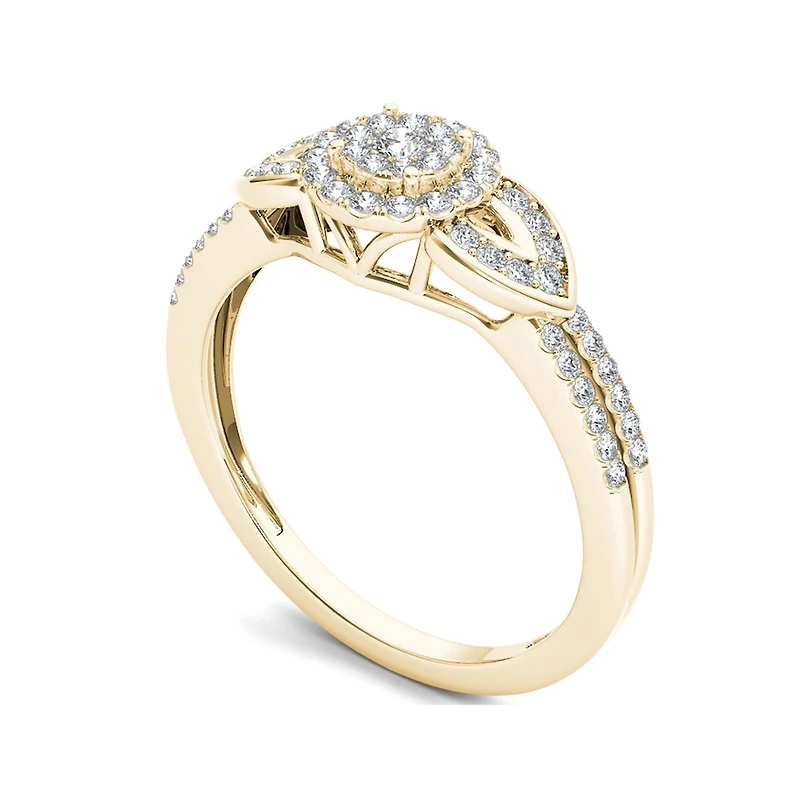 3/8 CT.T.W. Natural Diamond 10K Yellow Gold Engagement Ring