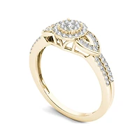 3/8 CT.T.W. Natural Diamond 10K Yellow Gold Engagement Ring