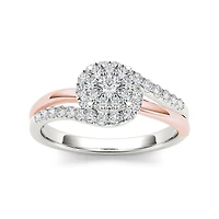 1/2 CT.T.W. Natural Diamond 10K Two-Tone Gold Engagement Ring