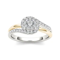 1/2 CT.T.W. Natural Diamond 10K Two-Tone Gold Engagement Ring