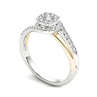 1/2 CT.T.W. Natural Diamond 10K Two-Tone Gold Engagement Ring