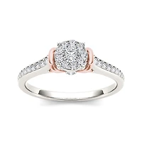 1/3 CT.T.W. Natural Diamond 10K Two-Tone Gold Engagement Ring