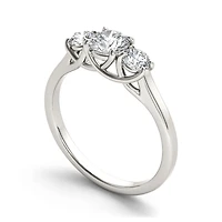 1 1/ CT.T.W. Natural Diamond 14K Yellow Gold 3-Stone Engagement Ring