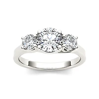 1 1/2 CT.T.W. Natural Diamond 14K White Gold 3-Stone Engagement Ring