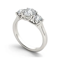 1 1/2 CT.T.W. Natural Diamond 14K White Gold 3-Stone Engagement Ring