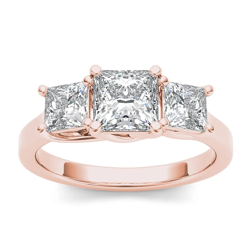 2 CT.T.W. Natural Diamond 14K White Gold 3-Stone Engagement Ring