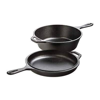 Lodge Cookware 3.2" Cast Iron Combo Cooker Set
