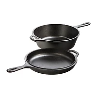 Lodge Cookware 3.2" Cast Iron Combo Cooker Set