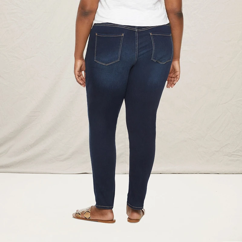 A.N.A Plus Womens High Rise Button Fly Skinny Jean