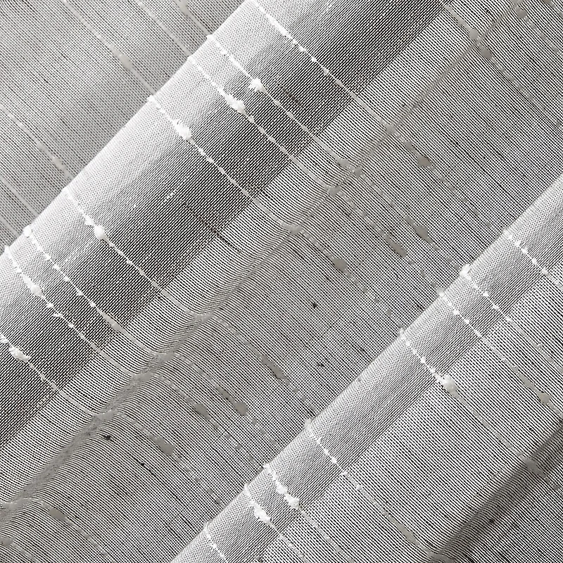 Clean Window Textured Slub Stripe Rod Pocket Sheer Single Curtain Panel