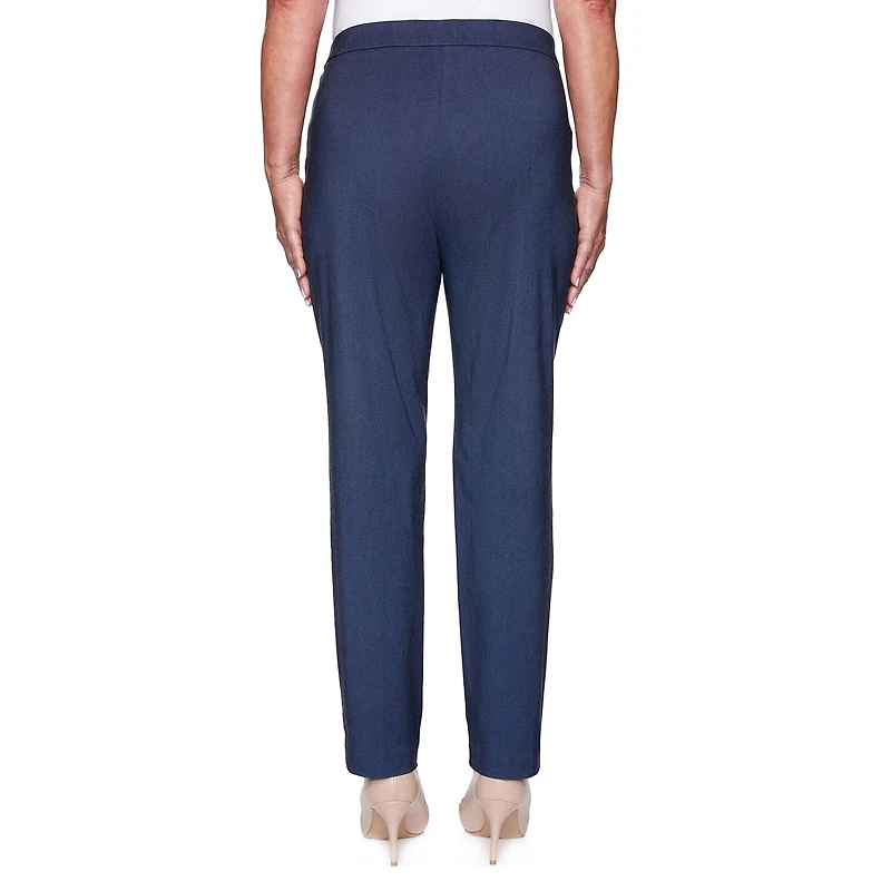 Alfred Dunner Classics Womens Slim Mid Rise Pull-On Pant