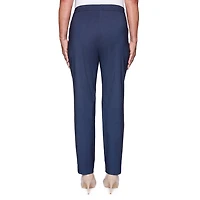 Alfred Dunner Classics Womens Slim Mid Rise Pull-On Pant