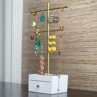 Hives And Honey Aria White Jewelry Stand
