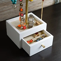 Hives And Honey Aria White Jewelry Stand