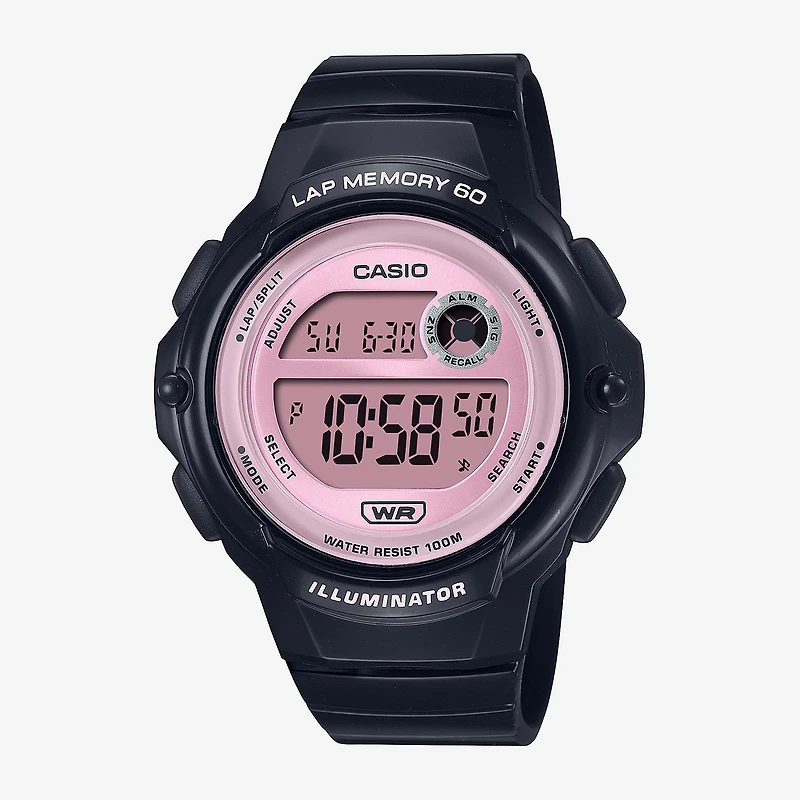 Casio Womens Digital Black Strap Watch Lws1200h-1a2v