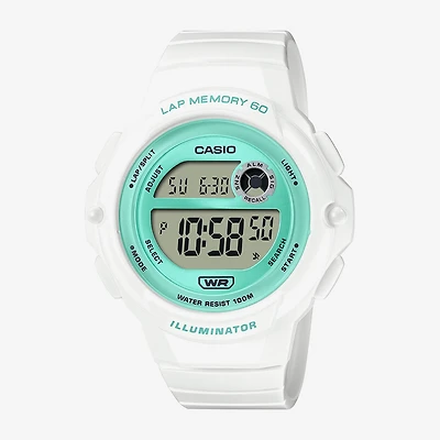 Casio Womens Digital White Strap Watch Lws1200h-7a3v