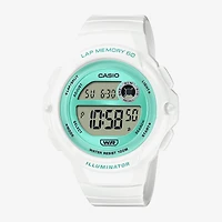 Casio Womens Digital White Strap Watch Lws1200h-7a3v