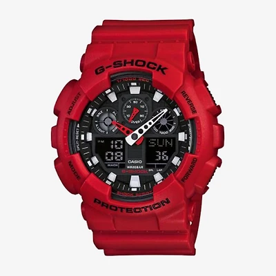 Casio G-Shock Mens Red Strap Watch Ga100b-4a