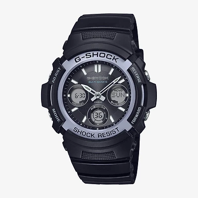 Casio G-Shock Mens Atomic Time Black Strap Watch Awgm100fp1a2