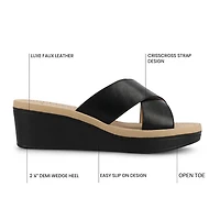 Journee Collection Womens Biara Wedge Sandals