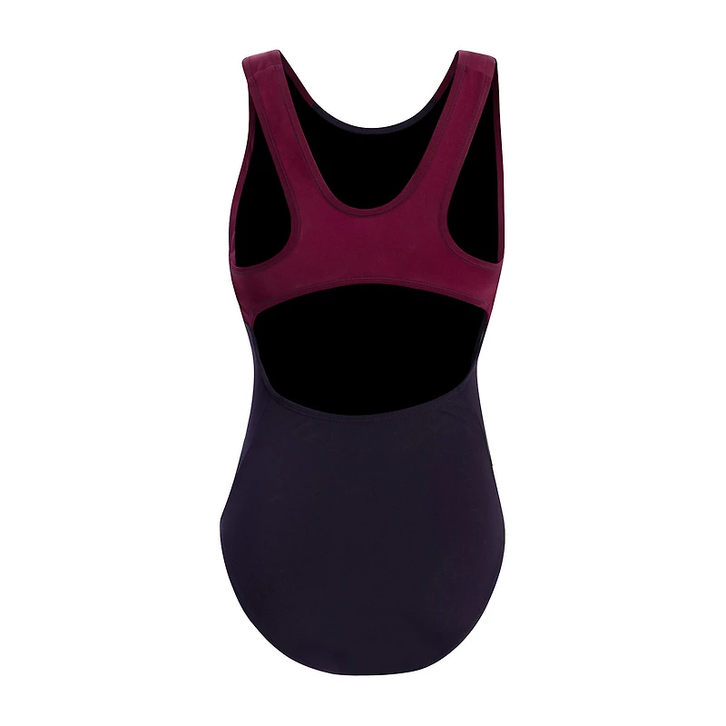 Dolfin Womens Panel Moderate Coverage One Piece Swimsuit