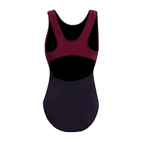 Dolfin Womens Panel Moderate Coverage One Piece Swimsuit
