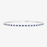 Gemstone 14K Gold Over Silver Sterling Bangle Bracelet