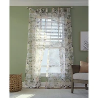 Liz Claiborne Lisette Printed Rod Pocket Sheer Single Curtain Panel