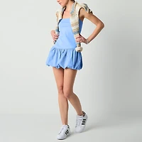 Arizona Bubble Hem Womens Juniors Sweetheart Neck Sleeveless Fit + Flare Dress