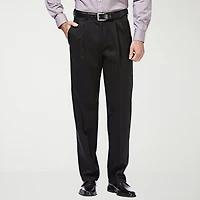 Haggar Premium No Iron Khaki Mens Classic Fit Pleated Pant