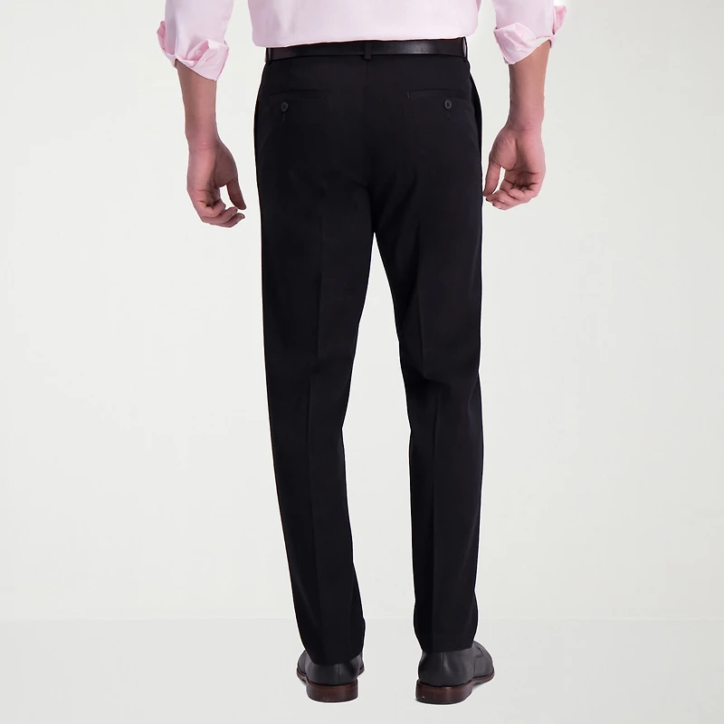 Haggar Iron Free Premium Khaki Mens Comfort Waistband Straight Fit Flat Front Pant