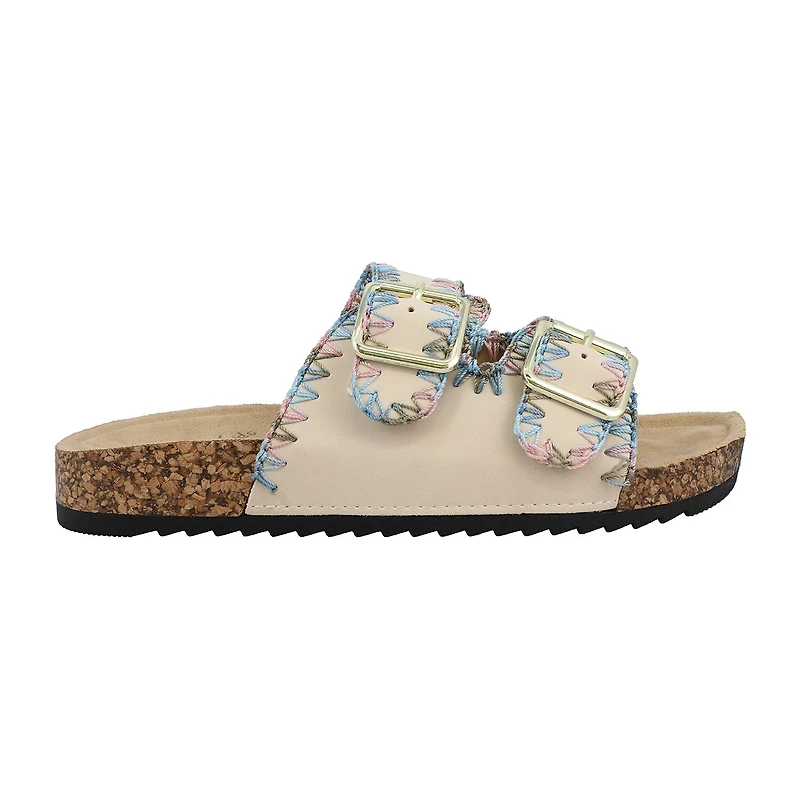 Mia Girl Lil Chrisse Little & Big Kid Girls Adjustable Strap Footbed Sandals