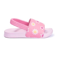 Ground Up Toddler Girls Flower Slide Sandals