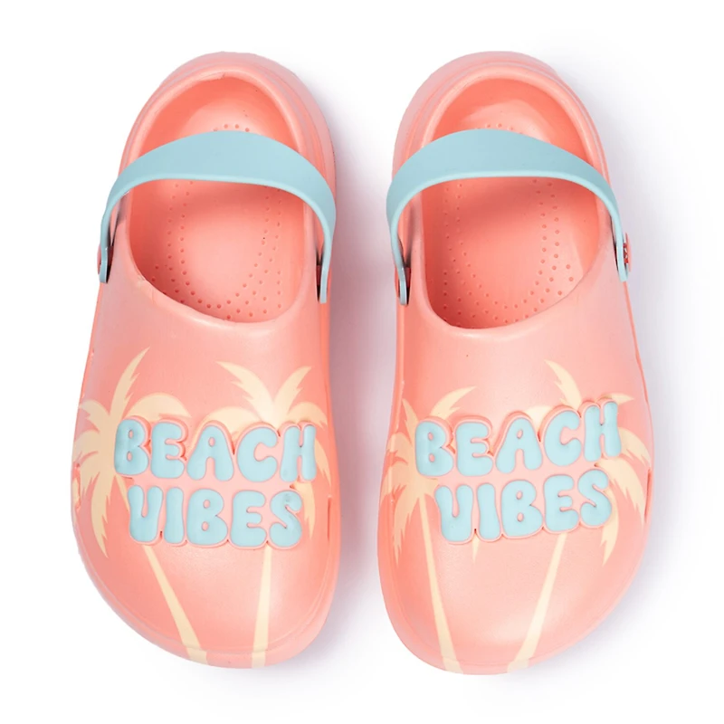 Ground Up Beach Vibes Little & Big Kid Unisex Round Closed Toe Clogs