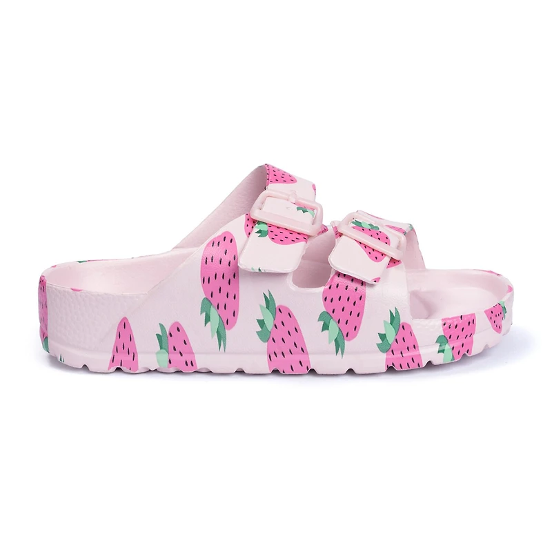 Ground Up Little & Big Kid Girls Strawberry Slide Sandals