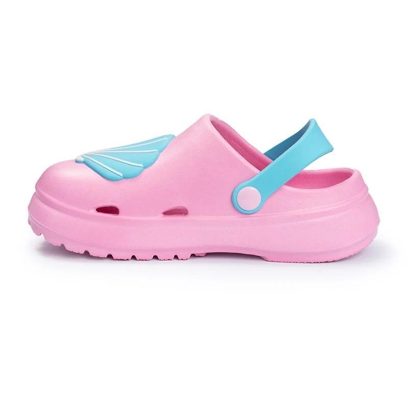 Ground Up Seashell Little & Big Kid Girls Round Closed Toe Clogs