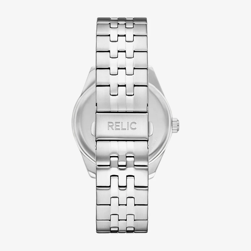 Relic By Fossil Mens Silver Tone 2-pc. Watch Boxed Set Zr97033