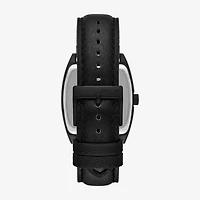 Relic By Fossil Mens Black Leather Strap Watch Zr77347