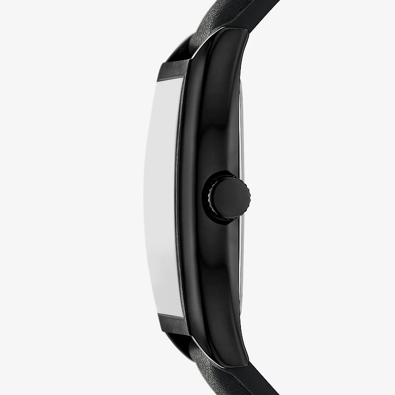 Relic By Fossil Mens Black Leather Strap Watch Zr77347