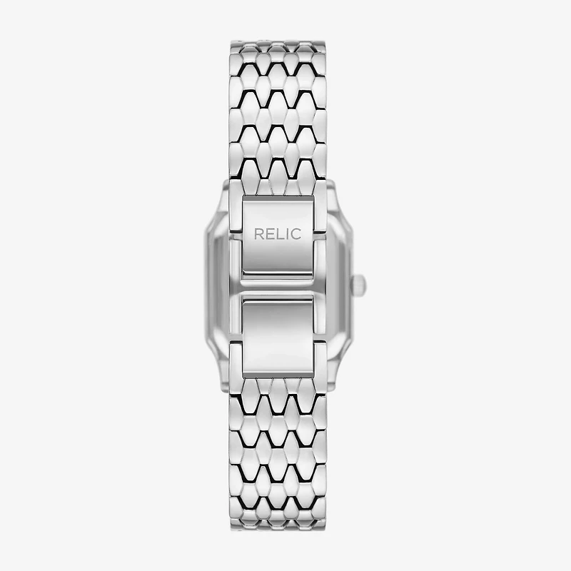 Relic By Fossil Womens Silver Tone Bracelet Watch Zr34678