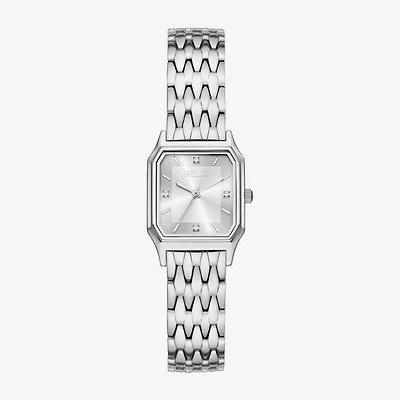 Relic By Fossil Womens Silver Tone Bracelet Watch Zr34678