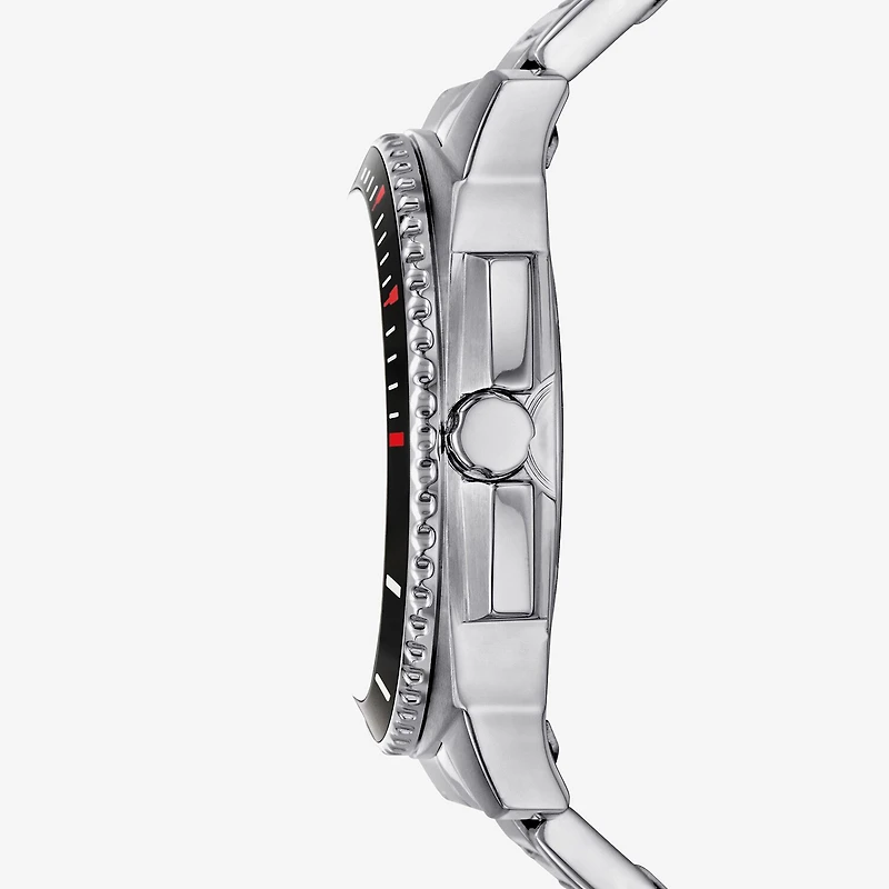 Relic By Fossil Mens Silver Tone Stainless Steel Bracelet Watch Zr12677