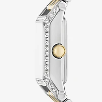 Relic By Fossil Womens Two Tone Bracelet Watch Zr34674