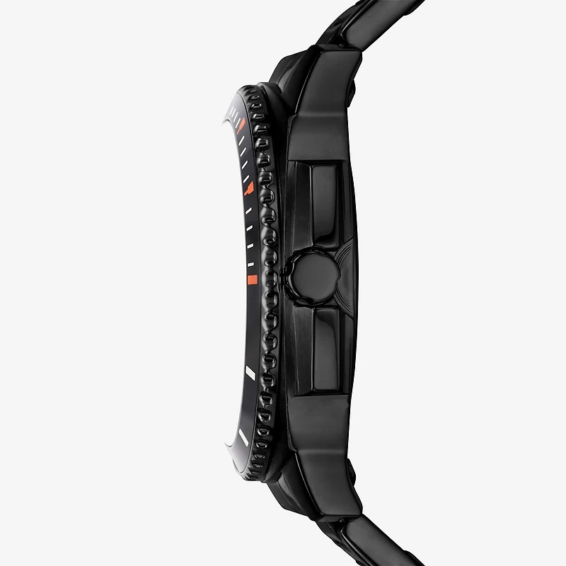 Relic By Fossil Mens Black Stainless Steel Bracelet Watch Zr12676